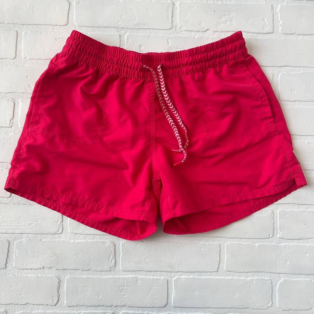 The North Face Women's Bright Pink Shorts with Chevron Drawstring -sz M